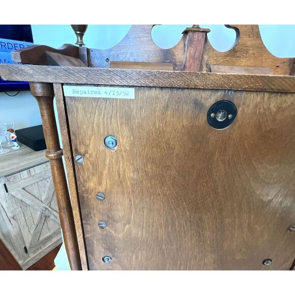 Vintage Daneker Pillar and Scroll Mantel Clock 8 day Westminster chime - Picture 11 of 11